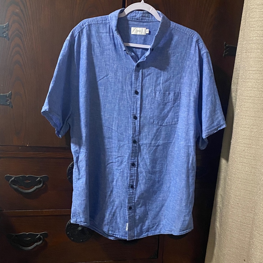 Men’s Onia Linen Blend Short Sleeve Shirt